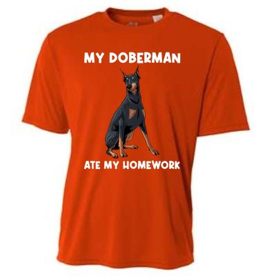 Cool Doberman Art For Dog Breed Doberman Pinscher Cooling Performance Crew T-Shirt