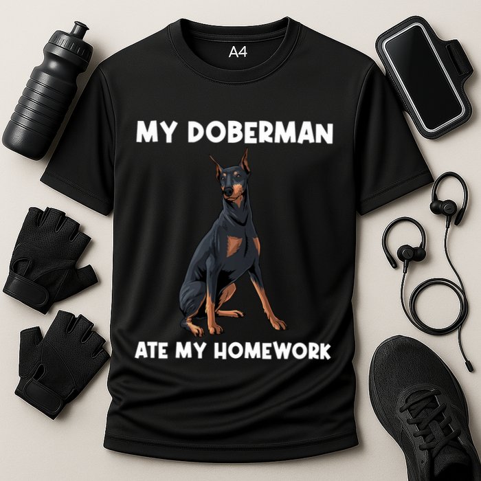 Cool Doberman Art For Dog Breed Doberman Pinscher Performance Shirt