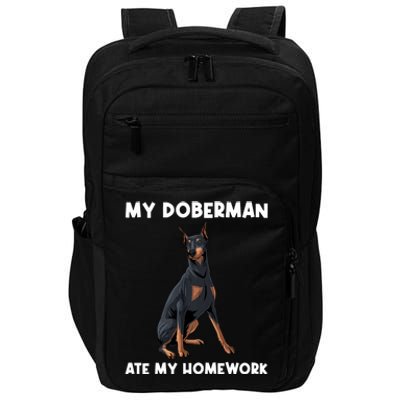 Cool Doberman Art For Dog Breed Doberman Pinscher Impact Tech Backpack