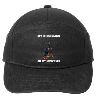 Cool Doberman Art For Dog Breed Doberman Pinscher 7-Panel Snapback Hat