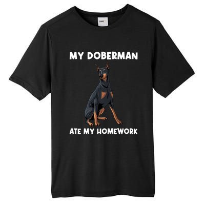 Cool Doberman Art For Dog Breed Doberman Pinscher Tall Fusion ChromaSoft Performance T-Shirt