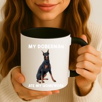 Cool Doberman Art For Dog Breed Doberman Pinscher Mug