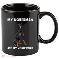 Cool Doberman Art For Dog Breed Doberman Pinscher 11oz C Handle Ceramic Mug