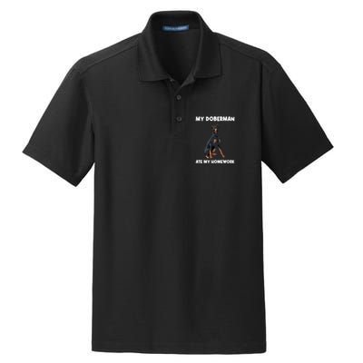 Cool Doberman Art For Dog Breed Doberman Pinscher Dry Zone Grid Polo