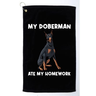 Cool Doberman Art For Dog Breed Doberman Pinscher Golf Towel