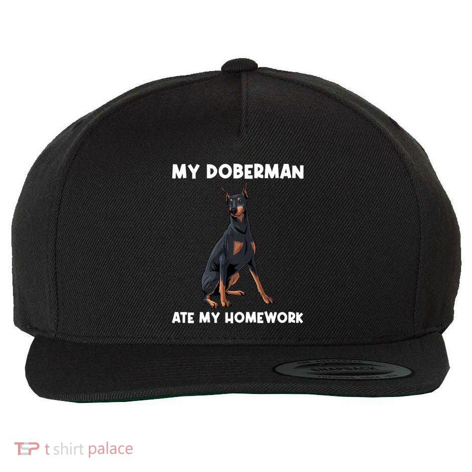 Cool Doberman Art For Dog Breed Doberman Pinscher Wool Snapback Cap