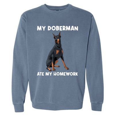 Cool Doberman Art For Dog Breed Doberman Pinscher Garment-Dyed Sweatshirt