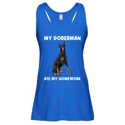 Cool Doberman Art For Dog Breed Doberman Pinscher Ladies Essential Flowy Tank