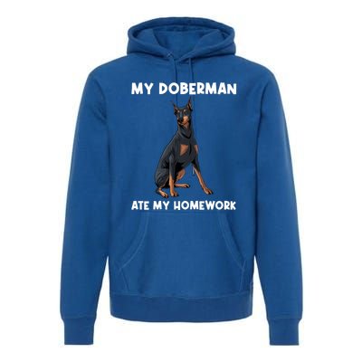 Cool Doberman Art For Dog Breed Doberman Pinscher Premium Hoodie