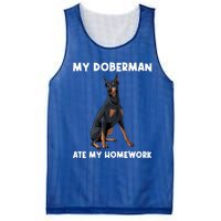 Cool Doberman Art For Dog Breed Doberman Pinscher Mesh Reversible Basketball Jersey Tank