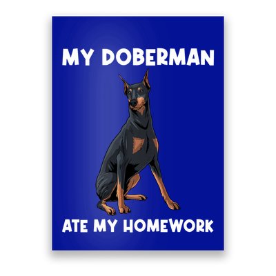 Cool Doberman Art For Dog Breed Doberman Pinscher Poster