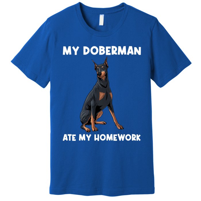 Cool Doberman Art For Dog Breed Doberman Pinscher Premium T-Shirt