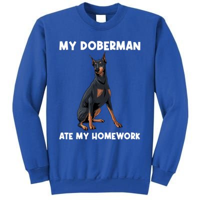 Cool Doberman Art For Dog Breed Doberman Pinscher Tall Sweatshirt