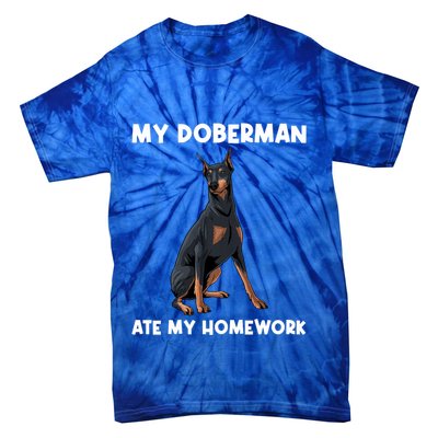 Cool Doberman Art For Dog Breed Doberman Pinscher Tie-Dye T-Shirt