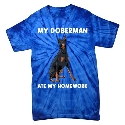 Cool Doberman Art For Dog Breed Doberman Pinscher Tie-Dye T-Shirt