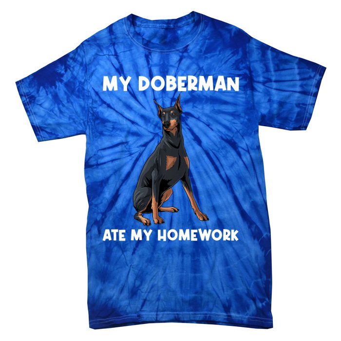 Cool Doberman Art For Dog Breed Doberman Pinscher Tie-Dye T-Shirt