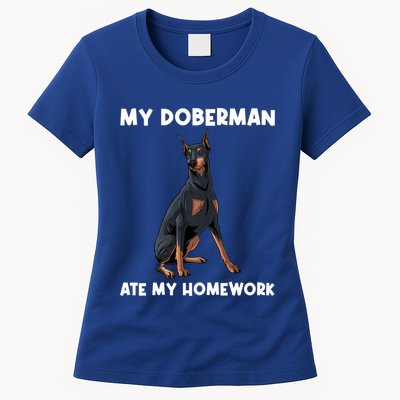 Cool Doberman Art For Dog Breed Doberman Pinscher Womens T-Shirt