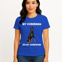 Cool Doberman Art For Dog Breed Doberman Pinscher Womens T-Shirt