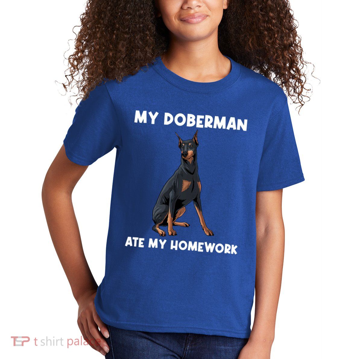 Cool Doberman Art For Dog Breed Doberman Pinscher Kids T-Shirt