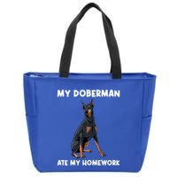 Cool Doberman Art For Dog Breed Doberman Pinscher Zip Tote Bag
