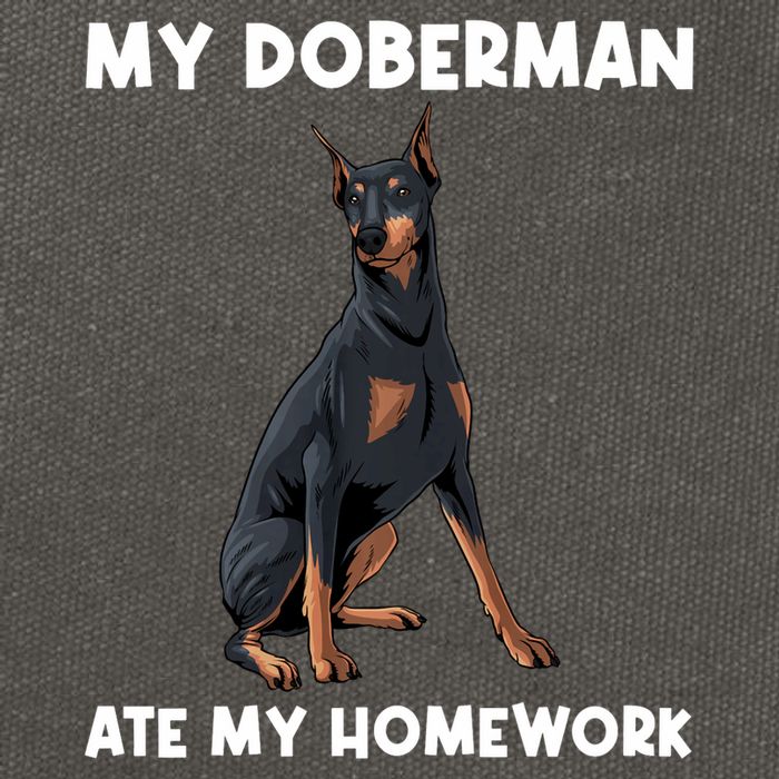 Cool Doberman Art For Dog Breed Doberman Pinscher Cotton Canvas Backpack