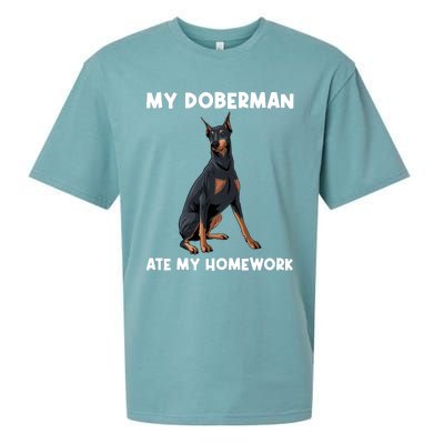 Cool Doberman Art For Dog Breed Doberman Pinscher Sueded Cloud Jersey T-Shirt