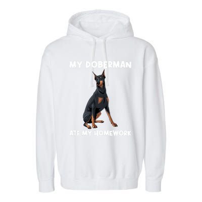 Cool Doberman Art For Dog Breed Doberman Pinscher Garment-Dyed Fleece Hoodie