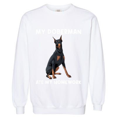 Cool Doberman Art For Dog Breed Doberman Pinscher Garment-Dyed Sweatshirt