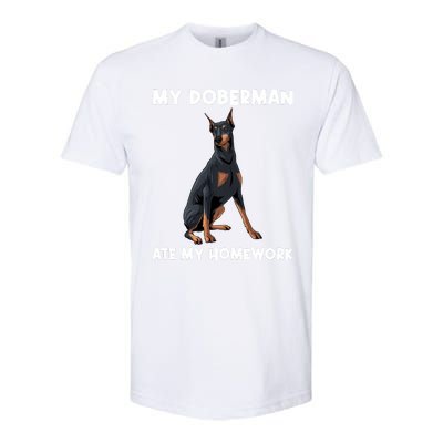 Cool Doberman Art For Dog Breed Doberman Pinscher Softstyle CVC T-Shirt