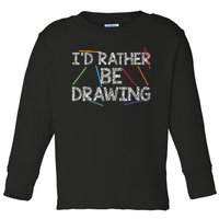 Cool Drawing Art For Women Sketch Pencil Artist Lovers Toddler Long Sleeve Shirt