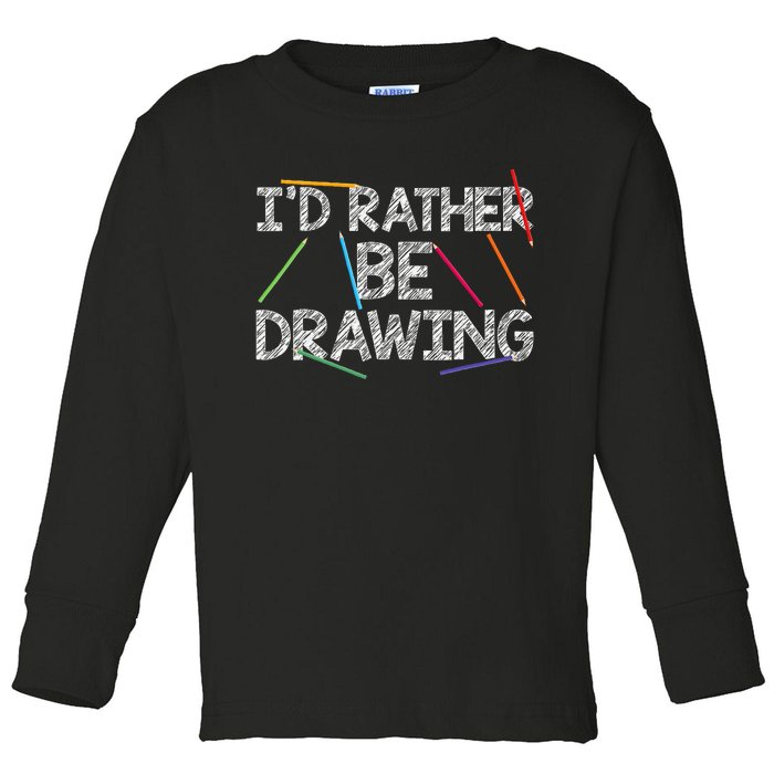 Cool Drawing Art For Women Sketch Pencil Artist Lovers Toddler Long Sleeve Shirt