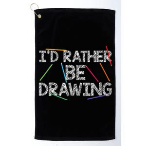 Cool Drawing Art For Women Sketch Pencil Artist Lovers Platinum Collection Golf Towel