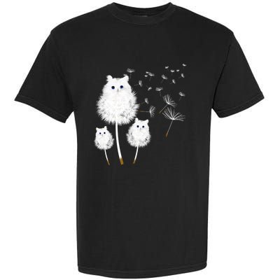 Cat Dandelion Amazing Flower Cat Lover Design Funny Gift Garment-Dyed Heavyweight T-Shirt