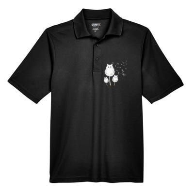 Cat Dandelion Amazing Flower Cat Lover Design Funny Gift Men's Origin Performance Pique Polo