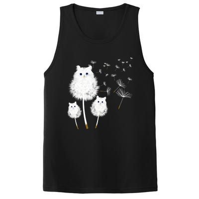 Cat Dandelion Amazing Flower Cat Lover Design Funny Gift PosiCharge Competitor Tank