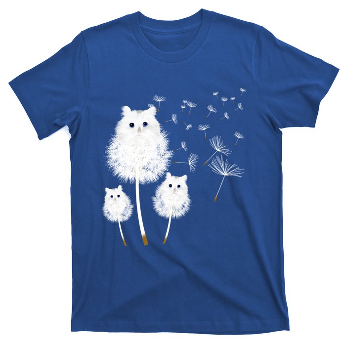 Cat Dandelion Amazing Flower Cat Lover Design Funny Gift T-Shirt