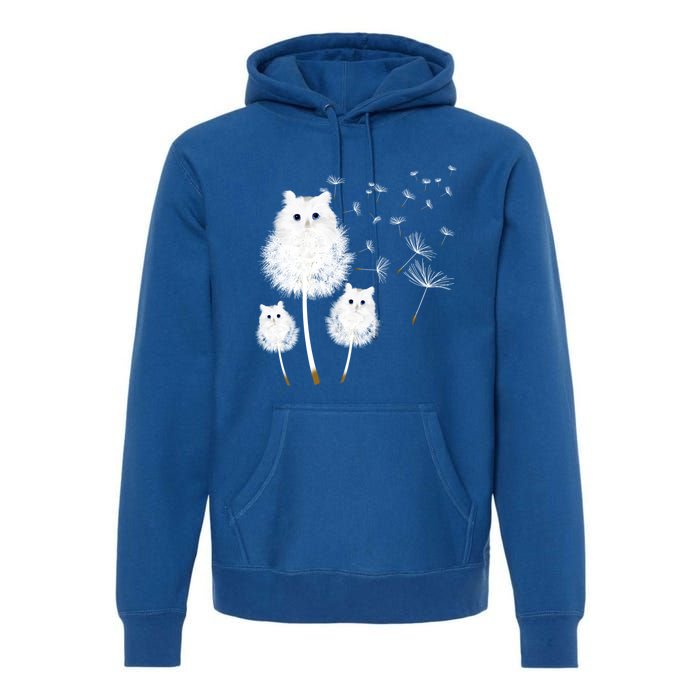 Cat Dandelion Amazing Flower Cat Lover Design Funny Gift Premium Hoodie