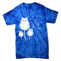 Cat Dandelion Amazing Flower Cat Lover Design Funny Gift Tie-Dye T-Shirt