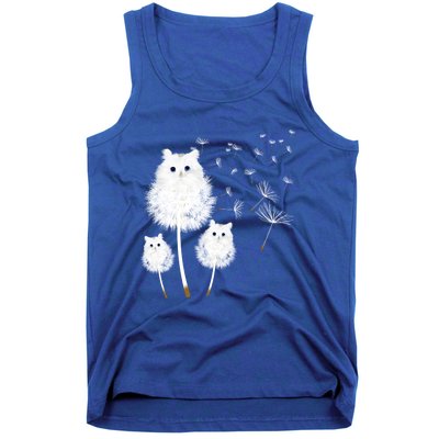 Cat Dandelion Amazing Flower Cat Lover Design Funny Gift Tank Top