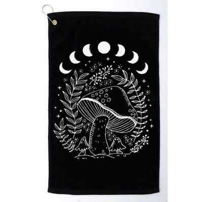 Cottagecore Dark Academia Aesthetic Mushroom Moon Witchy Golf Towel