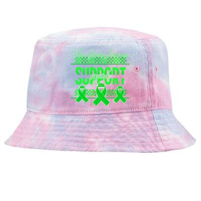 Celiac Disease Awareness Support Squad Green Ribbon Warrior Gift Tie-Dyed Bucket Hat