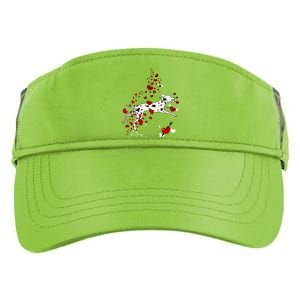 Cute Dalmatian And Red Hearts Funny Dog Mom Valentines Day Gift Adult Drive Performance Visor