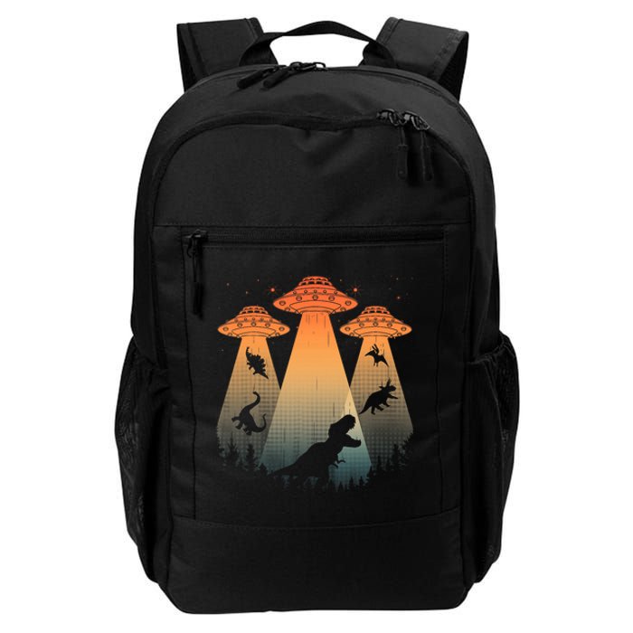 Cool Dinosaur Art Ufo Alien Abduction Dinosaur Daily Commute Backpack