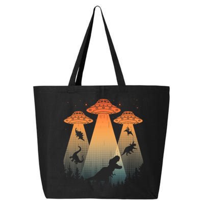 Cool Dinosaur Art Ufo Alien Abduction Dinosaur 25L Jumbo Tote