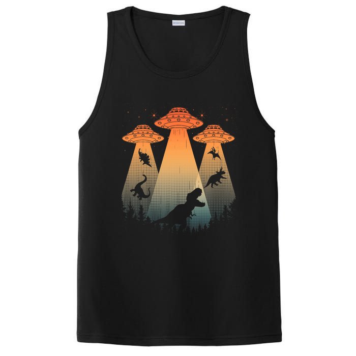 Cool Dinosaur Art Ufo Alien Abduction Dinosaur PosiCharge Competitor Tank