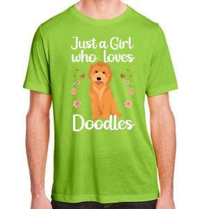 Cute Doodle Art For Women Mom Golden Doodle Dog Lovers Adult ChromaSoft Performance T-Shirt