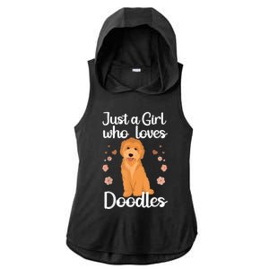 Cute Doodle Art For Women Mom Golden Doodle Dog Lovers Ladies PosiCharge Tri-Blend Wicking Draft Hoodie Tank