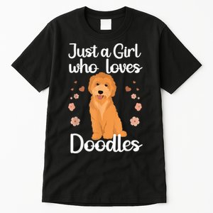 Cute Doodle Art For Women Mom Golden Doodle Dog Lovers Tall T-Shirt