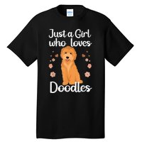 Cute Doodle Art For Women Mom Golden Doodle Dog Lovers Tall T-Shirt