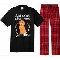 Cute Doodle Art For Women Mom Golden Doodle Dog Lovers Pajama Set